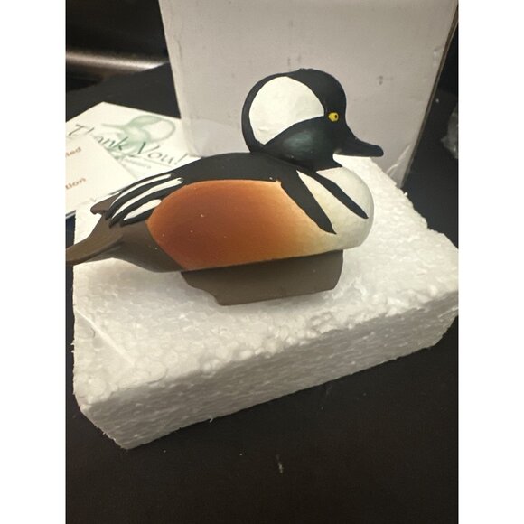 Jett Brunet Miniature Hooded Merganser Duck Decoy  11th In Series  Made In China - Picture 1 of 8